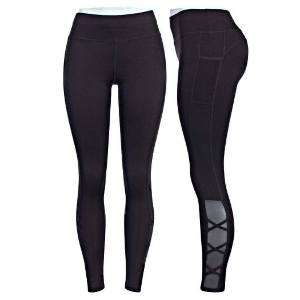 NWOT Black PopFit Lily Yoga Pants w/ Pockets